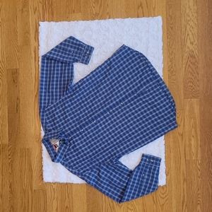 The North Face Blue Plaid Shirt, Men's Medium, Excellent Condition!